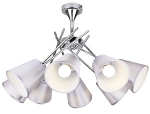 VOX LAMPA WISZĄCA 8X40W E14 CHROM Z ABAŻUREM 38-70647