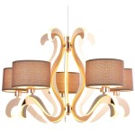 AMBROSIA 3 LAMPA WISZĄCA 5X40W E14 + 43,4W LED MIEDZIANY 35-33918