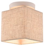 BOHO LAMPA SUFITOWA 1X40W E27 BIAŁY ABAŻ. LEN
