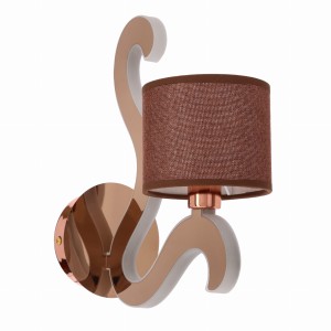 AMBROSIA 3 LAMPA KINKIET 1X40W E14 + 6W LED MIEDZIANY 21-33499