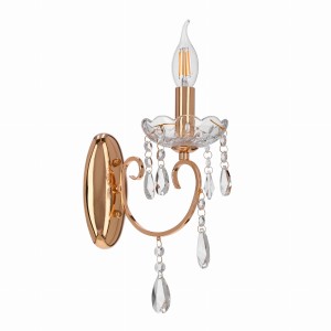 AURORA LAMPA KINKIET 1*40W E14 ZŁOTO