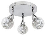 BOLO LAMPA SUFITOWA PLAFON 3X6W LED SMD GŁÓWKA OKRĄGŁA 1E Z PRZEGUBEM KLOSZ WYMIENNY KD SYSTEM CHROM/BEZBARWNY