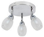 RICO LAMPA SUFITOWA PLAFON 3X6W LED SMD GŁÓWKA OKRĄGŁA 1E Z PRZEGUBEM KD SYSTEM KLOSZ WYMIENNY CHROM/BEZBARWNY