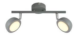 MILD LAMPA SUFITOWA LISTWA 2X6W LED SZARY 3000K