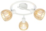 ATARRI LAMPA SUFITOWA SPIRALA 3X25W E14 BIAŁY+DREWNO