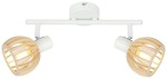 ATARRI LAMPA SUFITOWA LISTWA 2X25W E14 BIAŁY+DREWNO