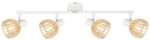 ATARRI LAMPA SUFITOWA LISTWA 4X25W E14 BIAŁY+DREWNO