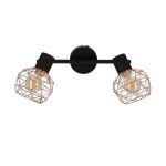 ACROBAT LAMPA SUFITOWA LISTWA 2X40W E14 CZARNY KLOSZ ZŁOTY