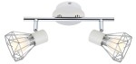 VERVE LAMPA SUFITOWA LISTWA 2X40W E14 BIAŁY ABAŻUR CHROM
