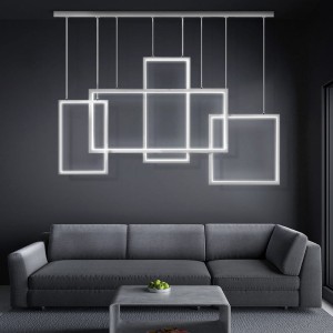 Lampa Led Wiszące Prostokąty 75W biała 4000K DL-G04