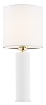 Lampa stołowa ALMADA 4231 w kolorze białym, lakierowana podstawa i prosty abażur
