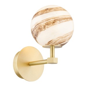 Złoty kinkiet marmur glamour ARUBA 8500