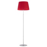 Lampa stojąca z czerwonym tkaninowym plisowanym abażurem ASTI 3848