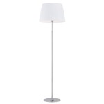 Lampa stojąca z białym tkaninowym plisowanym abażurem ASTI 3849