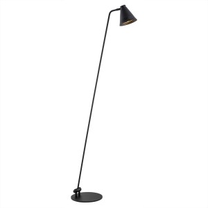 Lampa podłogowa do salonu boho modern minimalizm i elegancja czarna AVALONE 8003