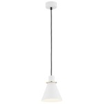 Lampa wisząca retro złote dodatki biały Beverly 4680