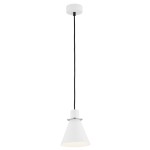 Lampa wisząca retro chromowane dodatki biały Beverly 4681
