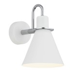 Kinkiet retro chromowane dodatki biały Beverly 4705