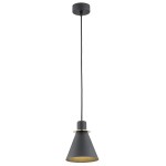 Lampa wisząca retro złote dodatki czarny Beverly 4687