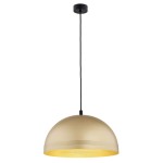 Lampa wisząca kopuła ze złotym środkiem stalowa lampa złota BONITA 8245