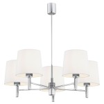 Żyrandol w stylu glamour lampa wisząca elegancka biały abażur chrom BOLZANO 2110