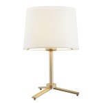 Lampa stołowa na trójnogu mała lampka do salonu lub sypialni o nowoczesnym kształcie z pięknym śmietankowym abażurem CAVALINO 8318