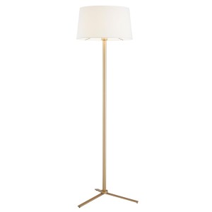 Lampa podłogowa na trójnogu zgrabna lampka do salonu lub sypialni o nowoczesnym kształcie z pięknym abażurem w kolorze śmietankowym CAVALINO 8307