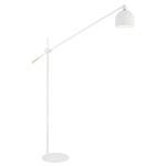 Nowoczesna metalowa lampa podłogowa duża biała DETROIT 4734