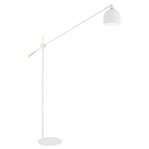 Nowoczesna metalowa lampa podłogowa duża biała DETROIT 4734