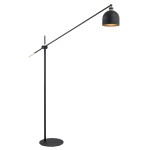 Nowoczesna metalowa lampa podłogowa duża czarna DETROIT 4735