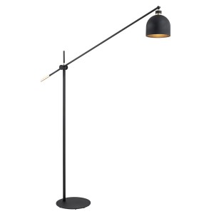 Nowoczesna metalowa lampa podłogowa duża czarna DETROIT 4735