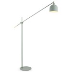Nowoczesna metalowa lampa podłogowa duża zielona szałwia DETROIT 4736