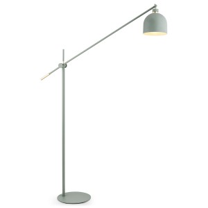 Nowoczesna metalowa lampa podłogowa duża zielona szałwia DETROIT 4736