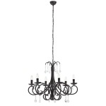 Żyrandol glamour świeczkowy z kryształkami w stylu modern chic wytworna i eksluzywna lampa wisząca Diadema 2562