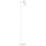Nowoczesna minimalistyczna biała lampa podłogowa ze złotymi elementami DORIA 4258