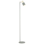Nowoczesna minimalistyczna zielona lampa podłogowa ze złotymi elementami szałwia DORIA 4271