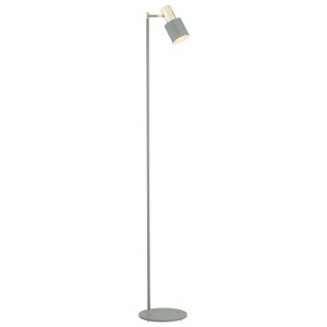 Nowoczesna minimalistyczna zielona lampa podłogowa ze złotymi elementami szałwia DORIA 4271