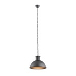 Industrialna metalowa lampa wisząca antracyt stal lakierowana EUFRAT 3192