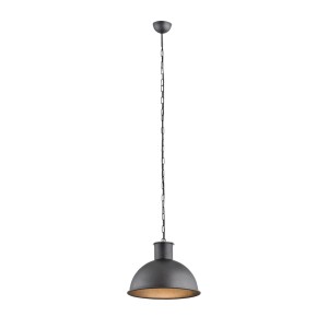 Industrialna metalowa lampa wisząca antracyt stal lakierowana EUFRAT 3192