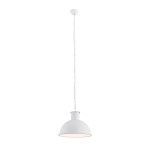 Industrialna metalowa lampa wisząca biała stal lakierowana EUFRAT 3193