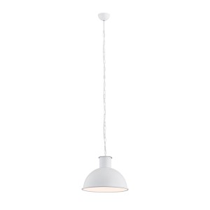 Industrialna metalowa lampa wisząca biała stal lakierowana EUFRAT 3193