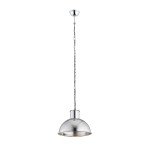 Industrialna metalowa lampa wisząca chrom szczotkowany stal lakierowana EUFRAT 3193