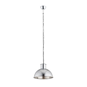Industrialna metalowa lampa wisząca chrom szczotkowany stal lakierowana EUFRAT 3193