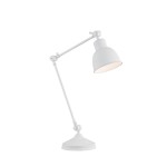 Industrialna metalowa lampa biurkowa biała stal lakierowana klasyczna regulowana EUFRAT 3194