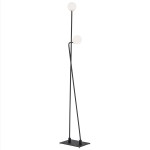 Lampa podłogowa białe kule taniec czarna FARON 893