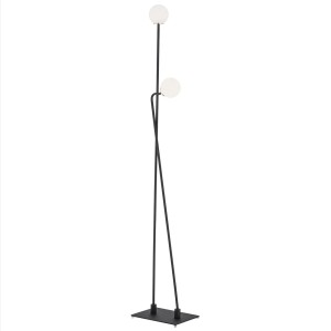 Lampa podłogowa białe kule taniec czarna FARON 893