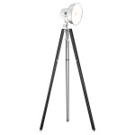 Lampa stojąca drewno czarna lampa fotograficzna statyw wbudowany moduł LED FOTO NEW 3355