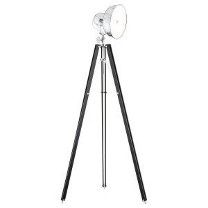 Lampa stojąca drewno czarna lampa fotograficzna statyw wbudowany moduł LED FOTO NEW 3355