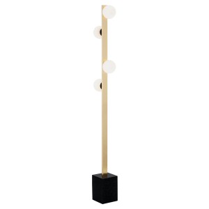 Lampa podłogowa granitowa podstawa szczotkowane złoto FREEMONT 1738