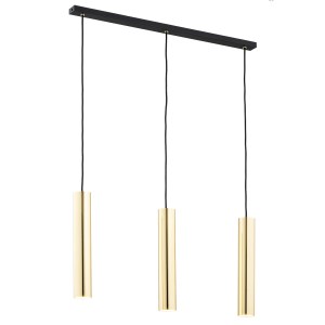 Złota tuba lampa wisząca listwa potrójna GOMERA PLUS 6113